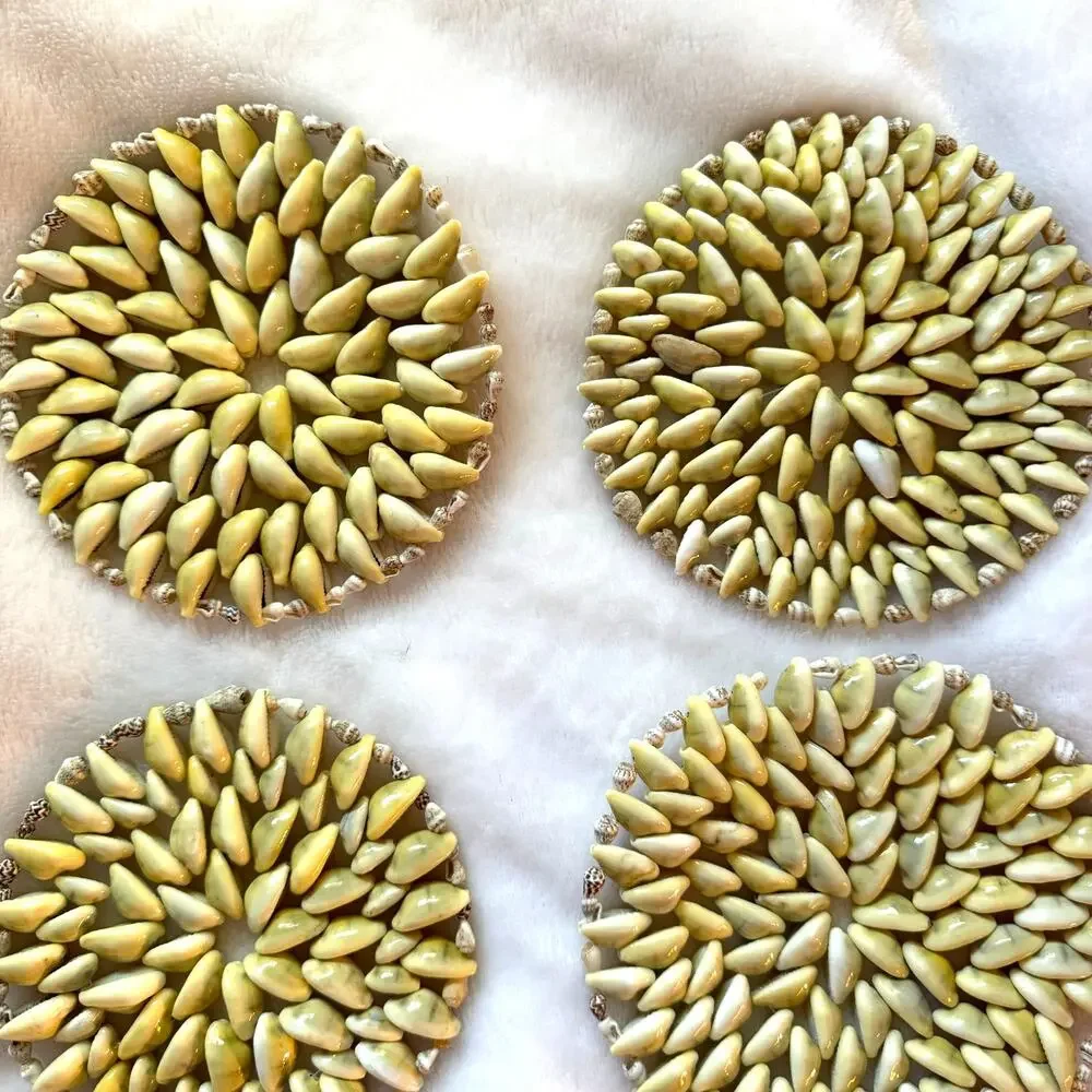 Set of Six Vintage Beige Sea Shell 5